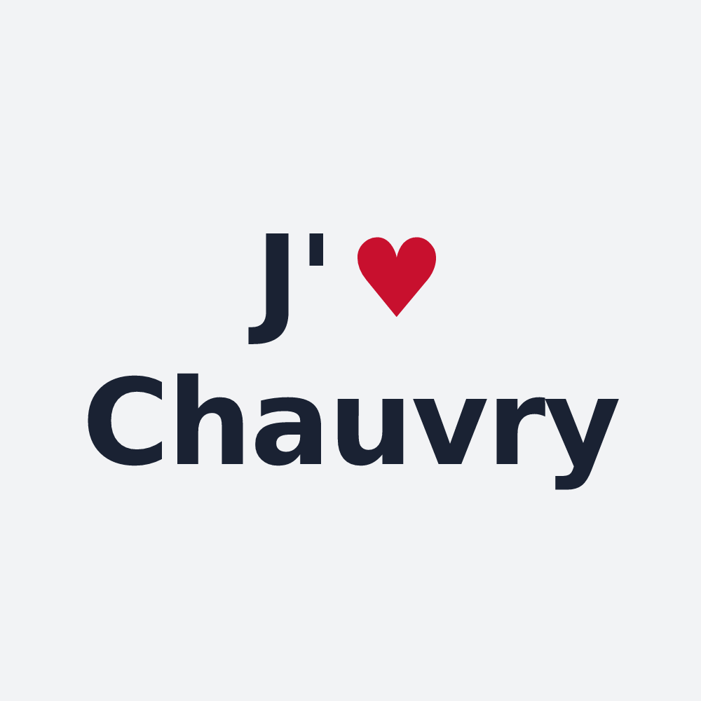 Poster personnalisé Chauvry — design J'aime Chauvry