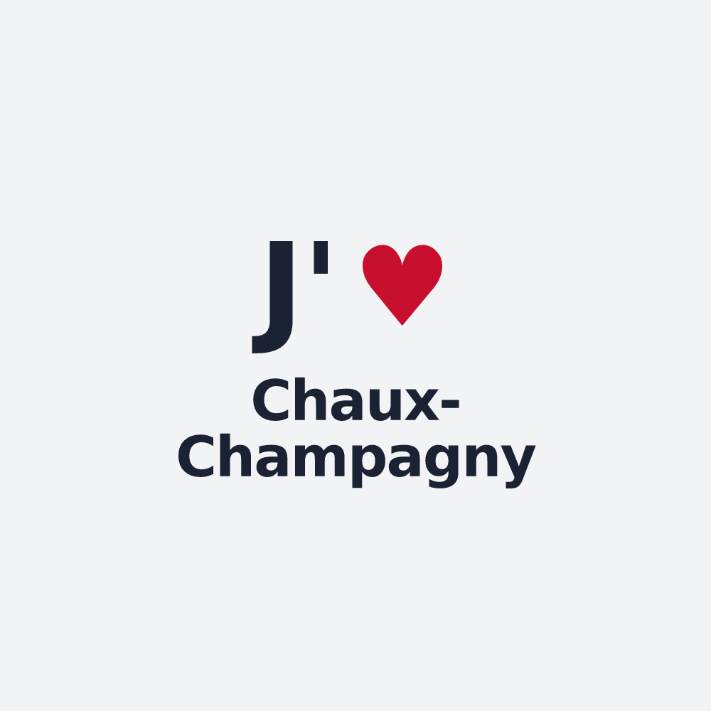 Poster personnalisé Chaux-Champagny — design J'aime Chaux-Champagny