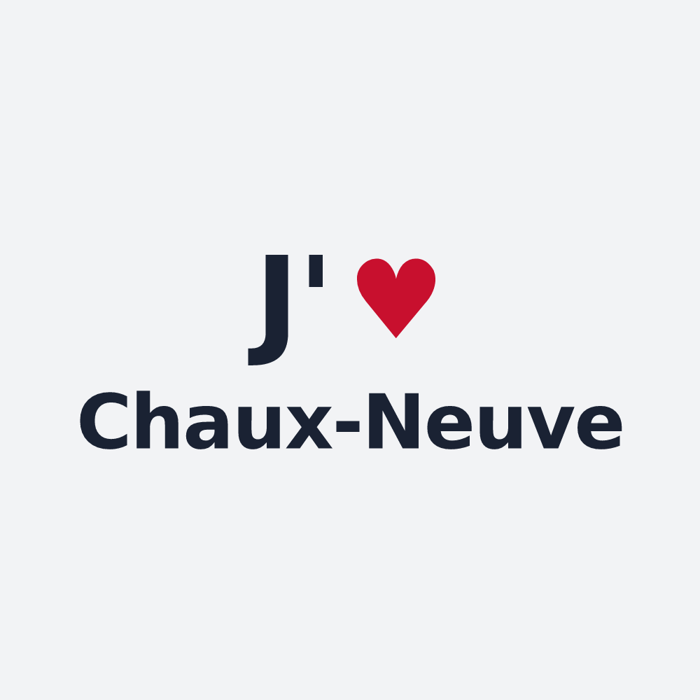 Poster personnalisé Chaux-Neuve — design J'aime Chaux-Neuve