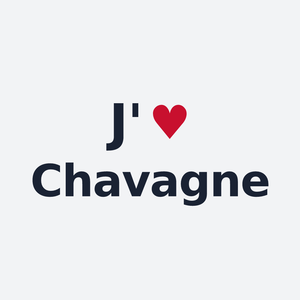 Poster personnalisé Chavagne — design « J'aime Chavagne » imprimé sur le poster