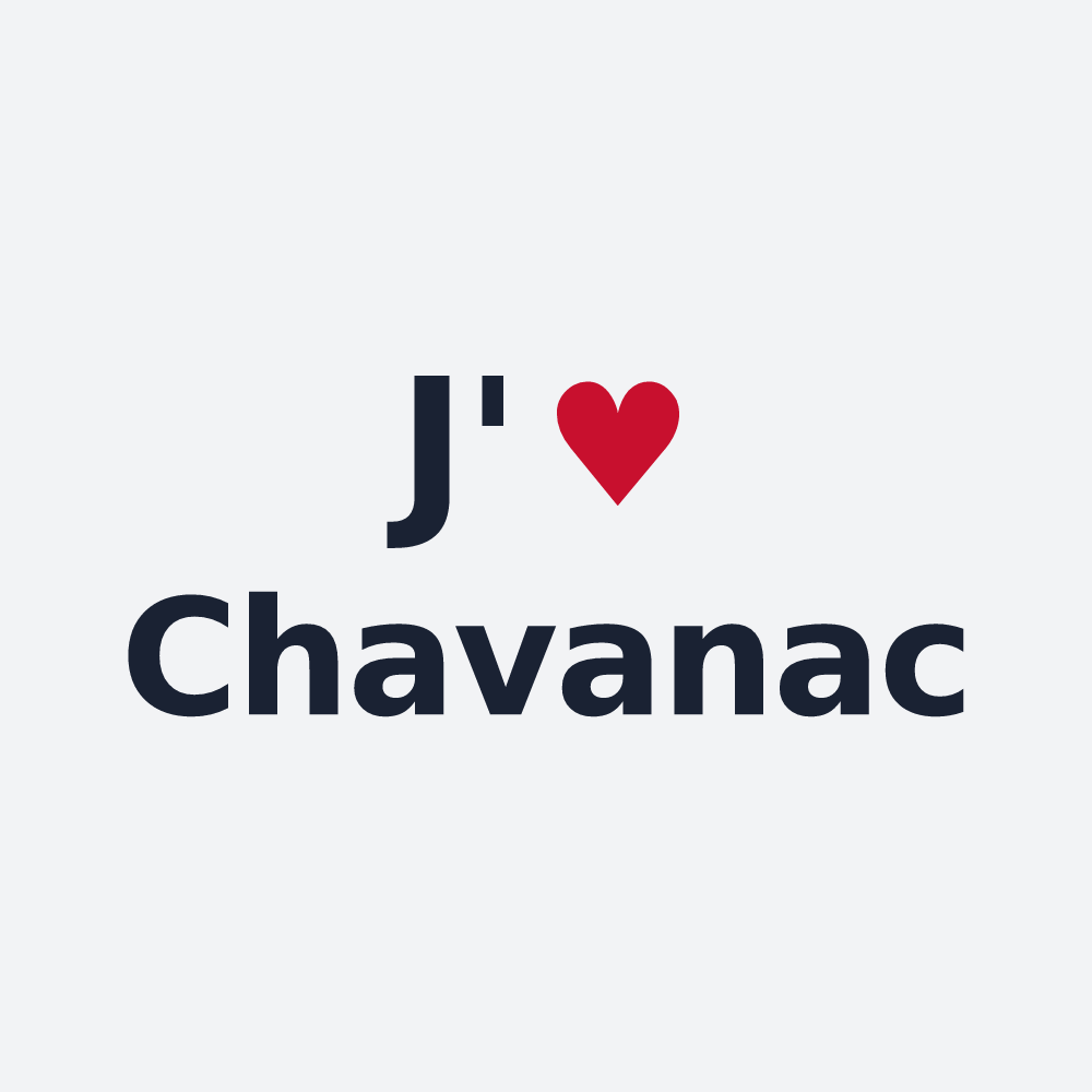 Poster personnalisé Chavanac — design J'aime Chavanac