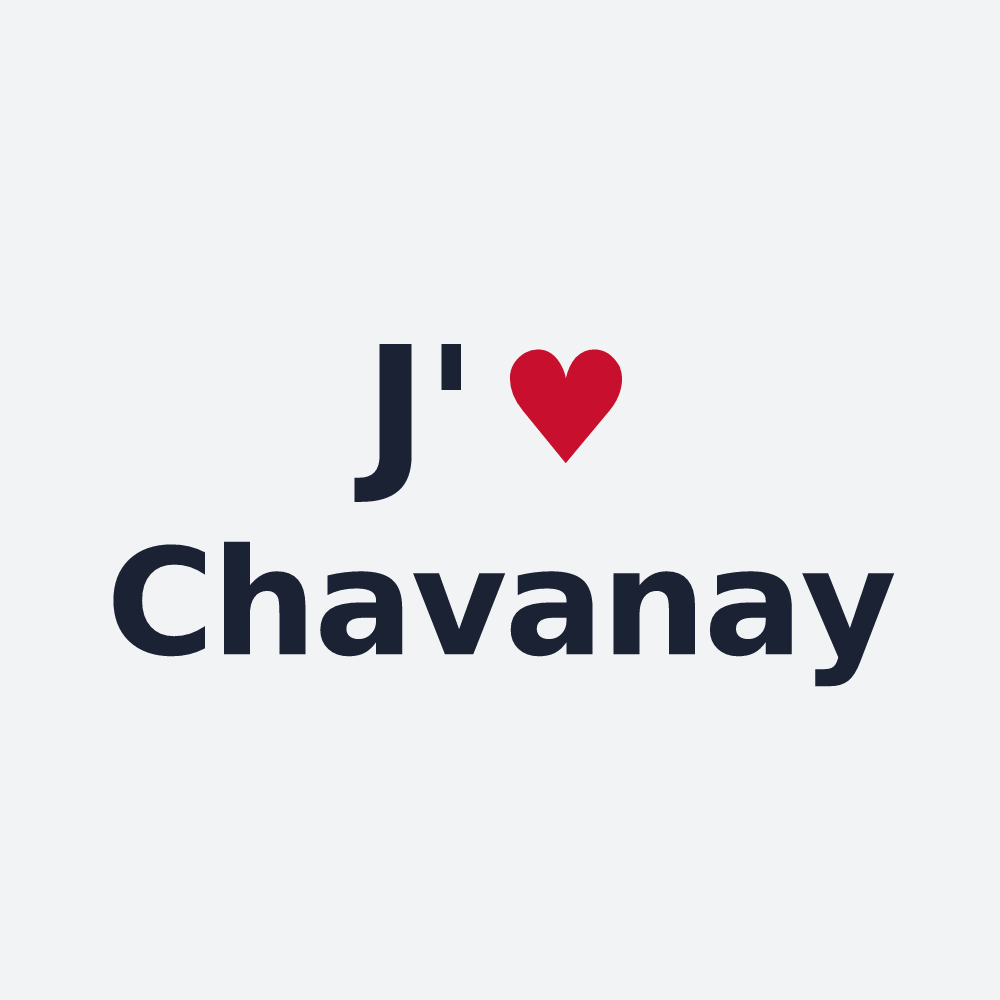 Poster personnalisé Chavanay — design J'aime Chavanay