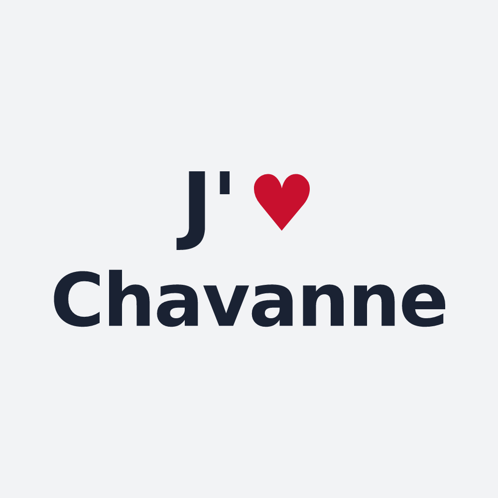 Poster personnalisé Chavanne — design J'aime Chavanne
