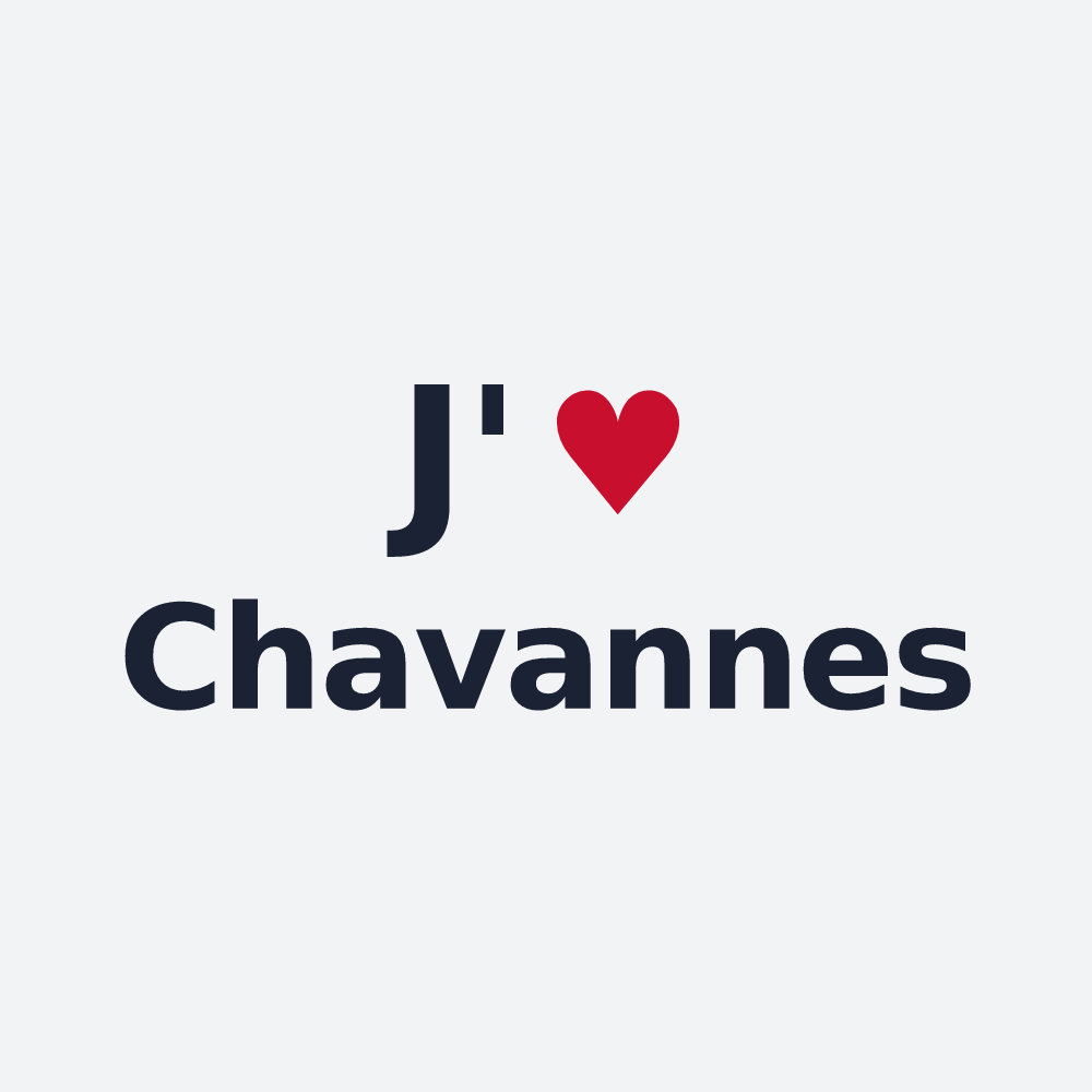 Poster personnalisé Chavannes — design « J'aime Chavannes » imprimé sur le poster