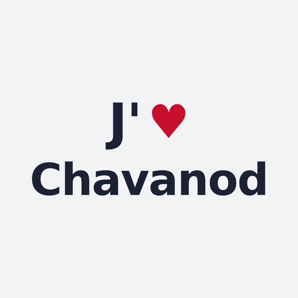 Poster personnalisé Chavanod — design J'aime Chavanod