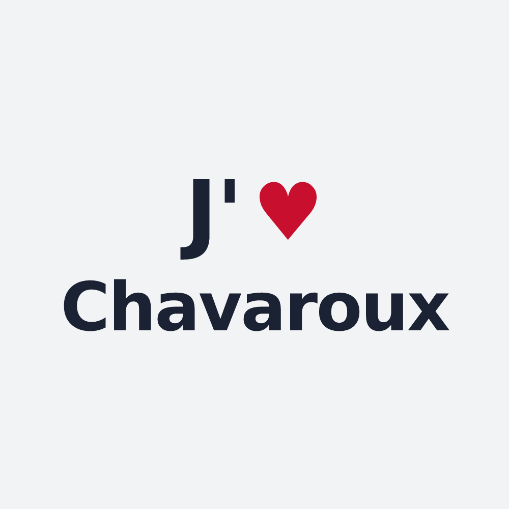 Poster personnalisé Chavaroux — design « J'aime Chavaroux » imprimé sur le poster
