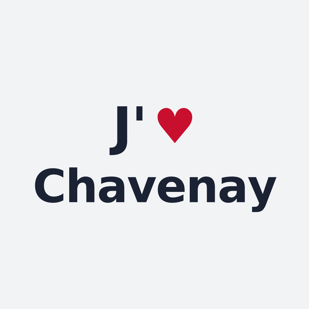 Poster personnalisé Chavenay — design J'aime Chavenay