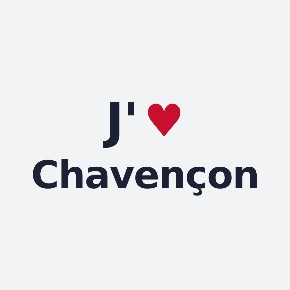 Poster personnalisé Chavençon — design J'aime Chavençon