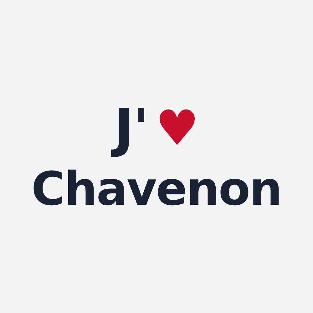 Poster personnalisé Chavenon — design J'aime Chavenon