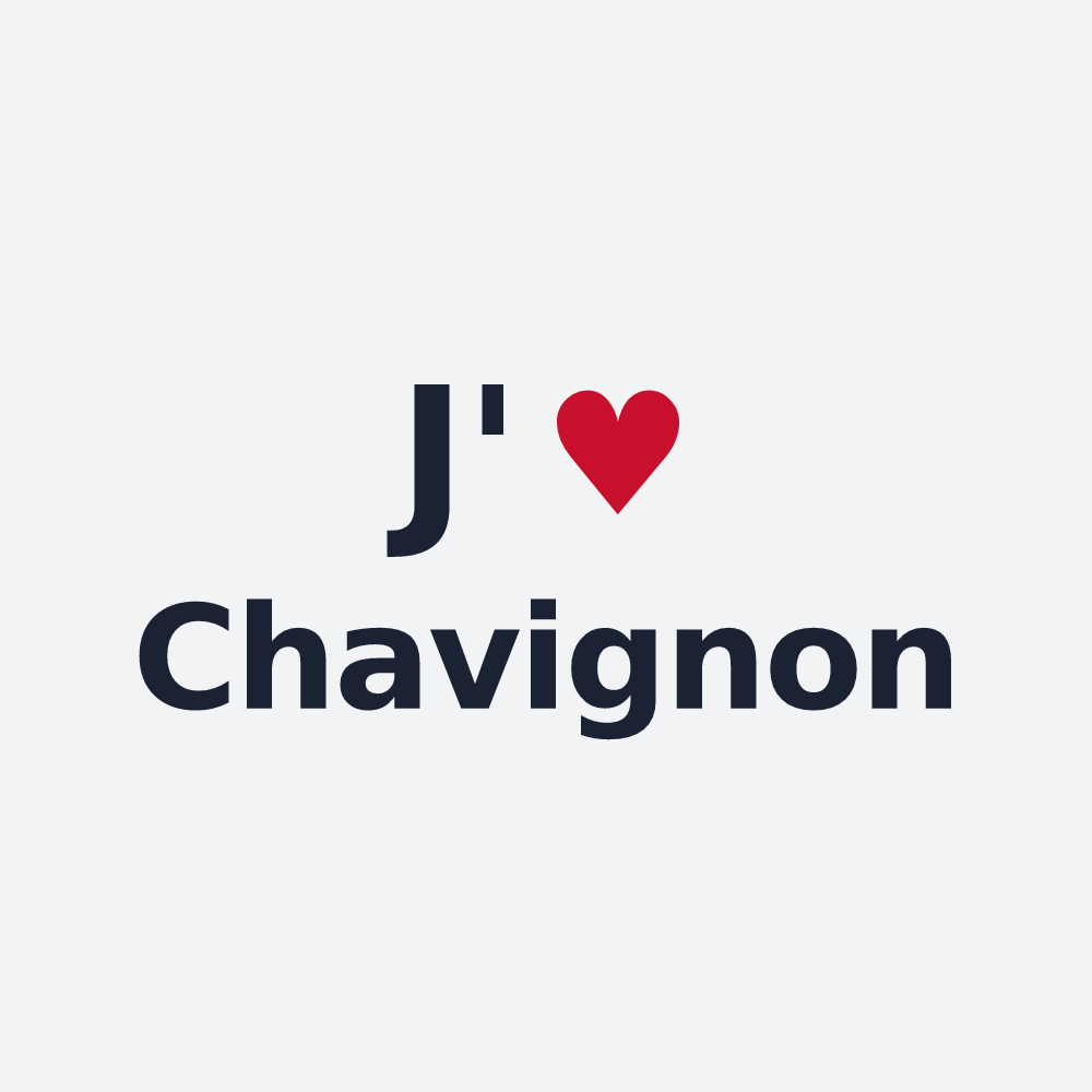 Poster personnalisé Chavignon — design J'aime Chavignon