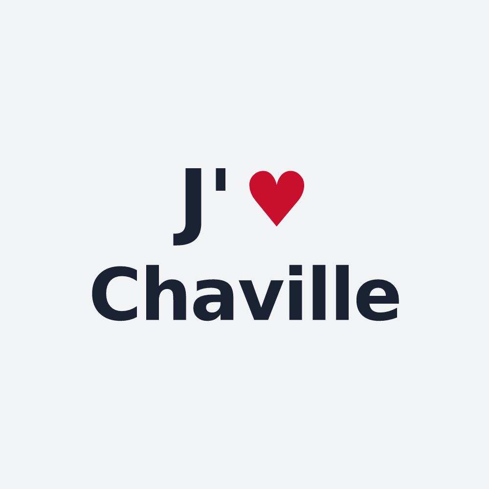 Poster personnalisé Chaville — design « J'aime Chaville » imprimé sur le poster