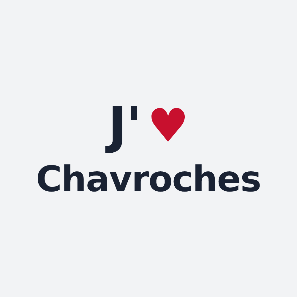 Poster personnalisé Chavroches — design J'aime Chavroches