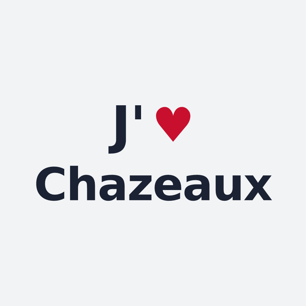 Poster personnalisé Chazeaux — design J'aime Chazeaux