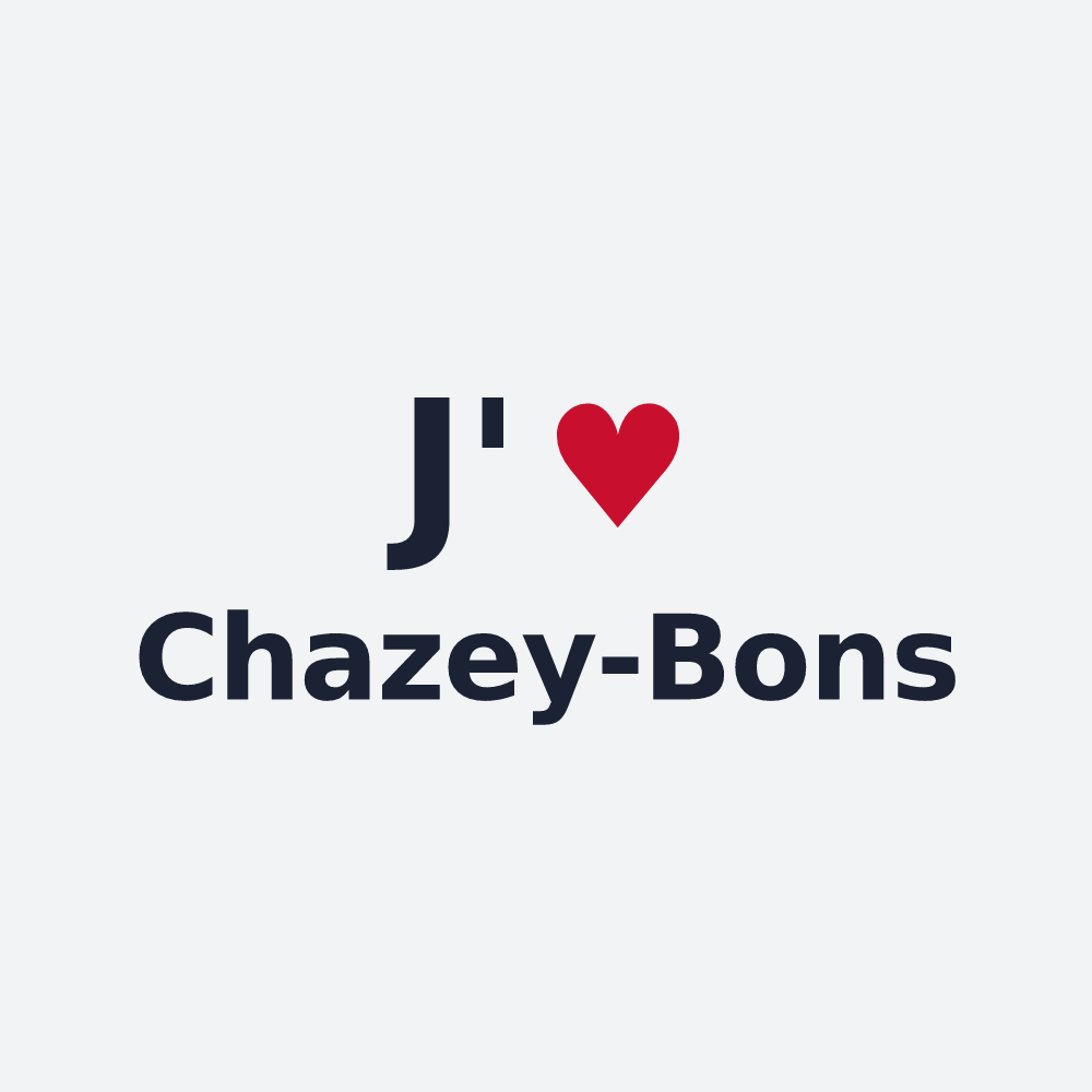 Poster personnalisé Chazey-Bons — design J'aime Chazey-Bons