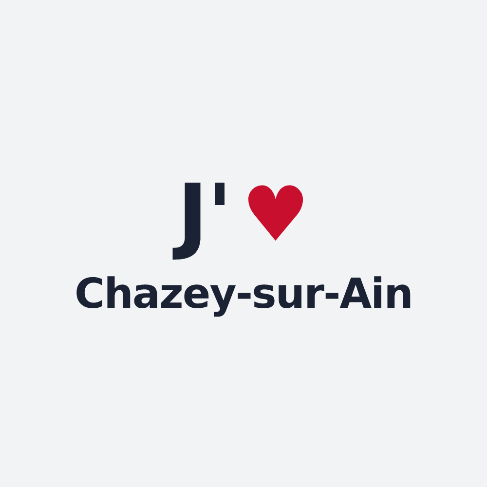 Poster personnalisé Chazey-sur-Ain — design J'aime Chazey-sur-Ain