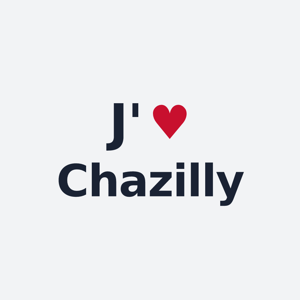 Poster personnalisé Chazilly — design J'aime Chazilly