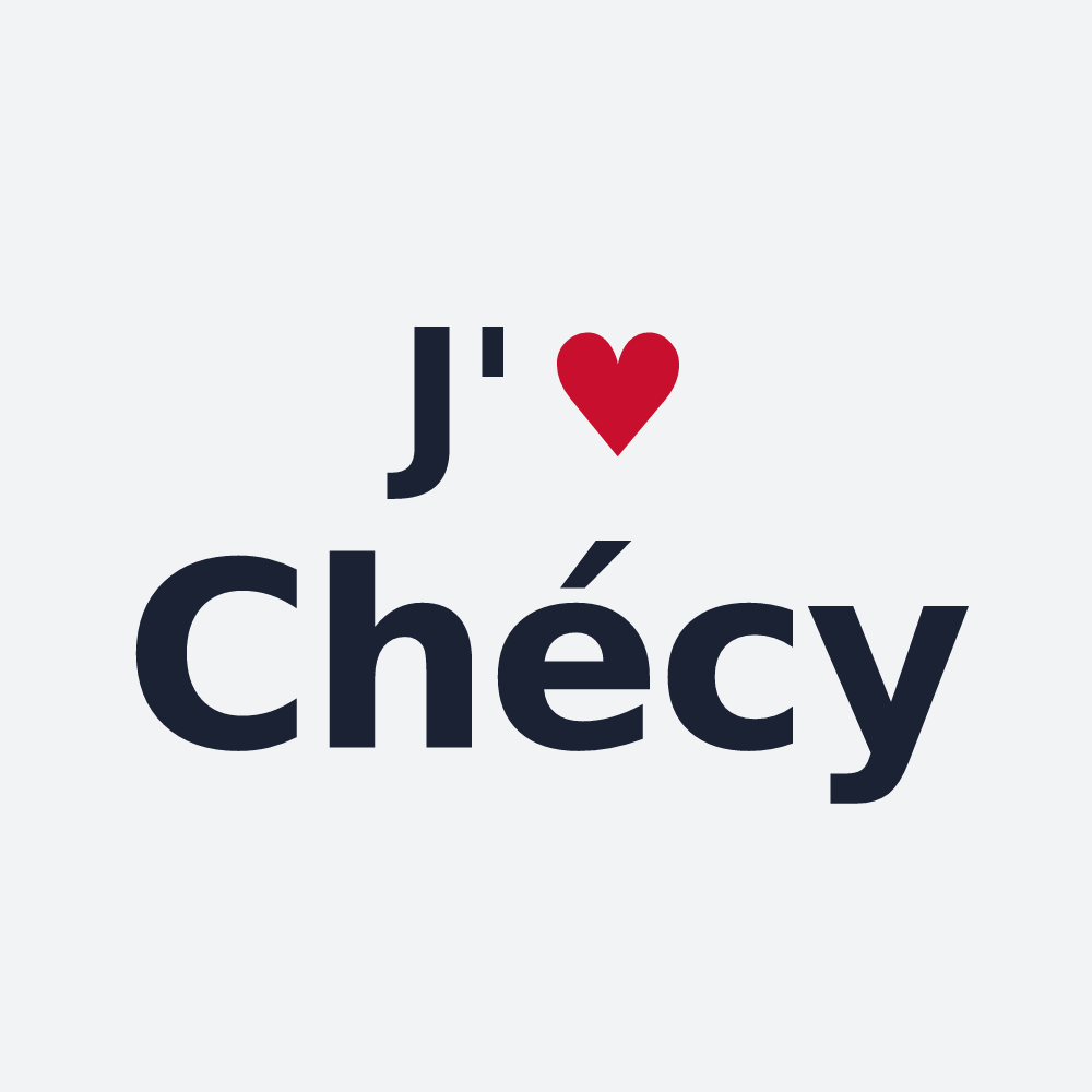 Poster personnalisé Chécy — design J'aime Chécy