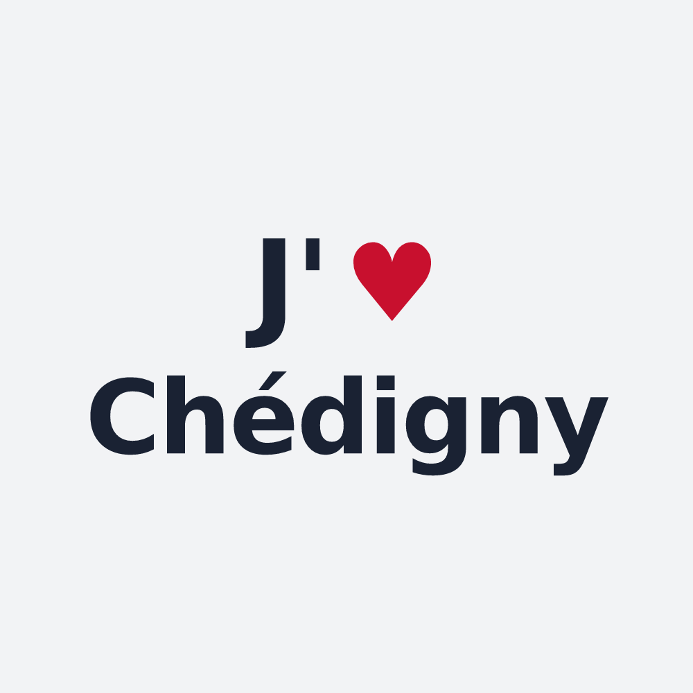 Poster personnalisé Chédigny — design J'aime Chédigny