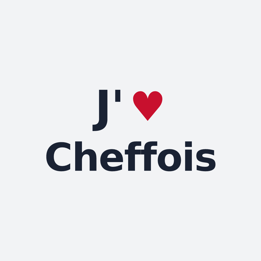 Poster personnalisé Cheffois — design J'aime Cheffois