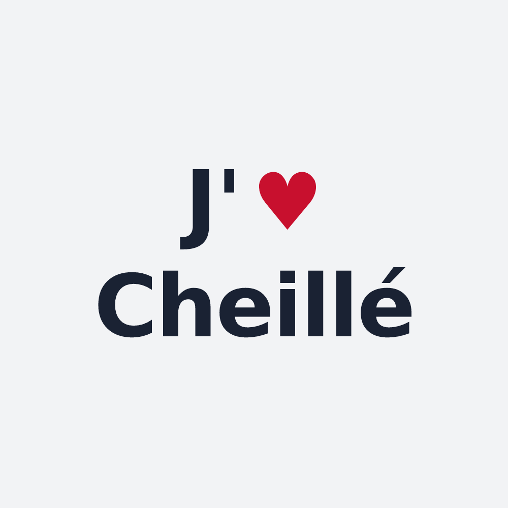 Poster personnalisé Cheillé — design J'aime Cheillé