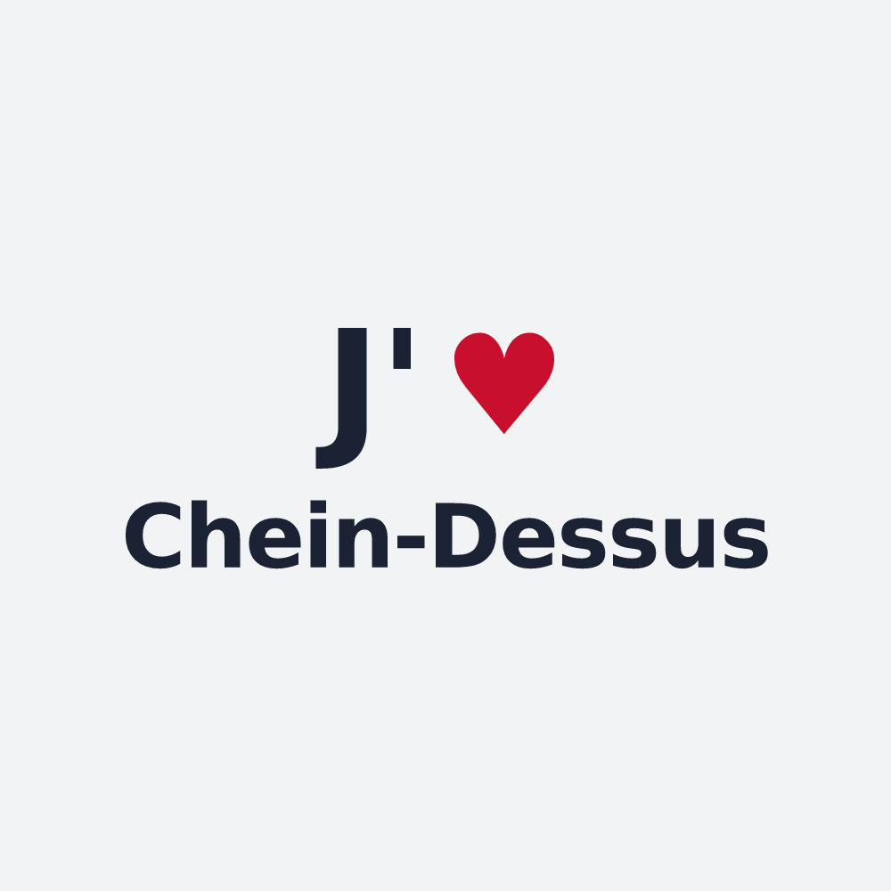 Poster personnalisé Chein-Dessus — design J'aime Chein-Dessus