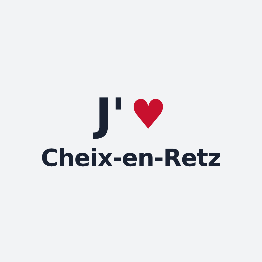 Poster personnalisé Cheix-en-Retz — design J'aime Cheix-en-Retz
