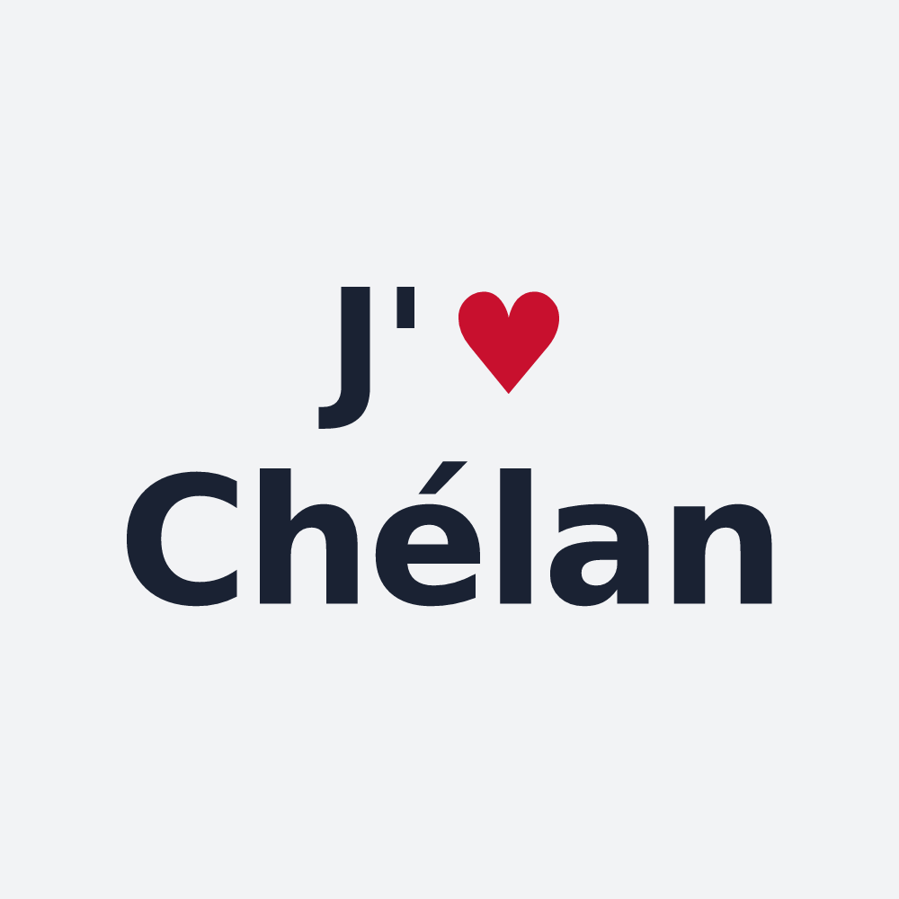 Poster personnalisé Chélan — design J'aime Chélan