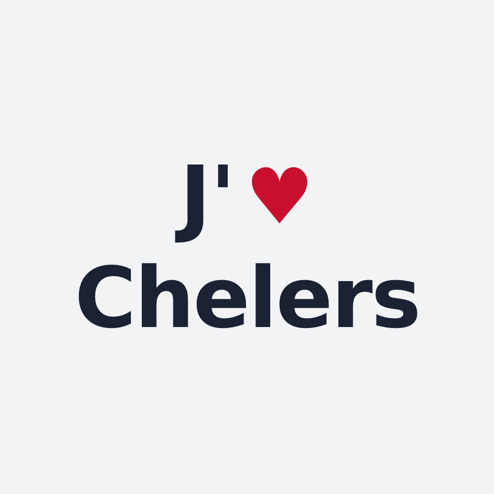 Poster personnalisé Chelers — design J'aime Chelers
