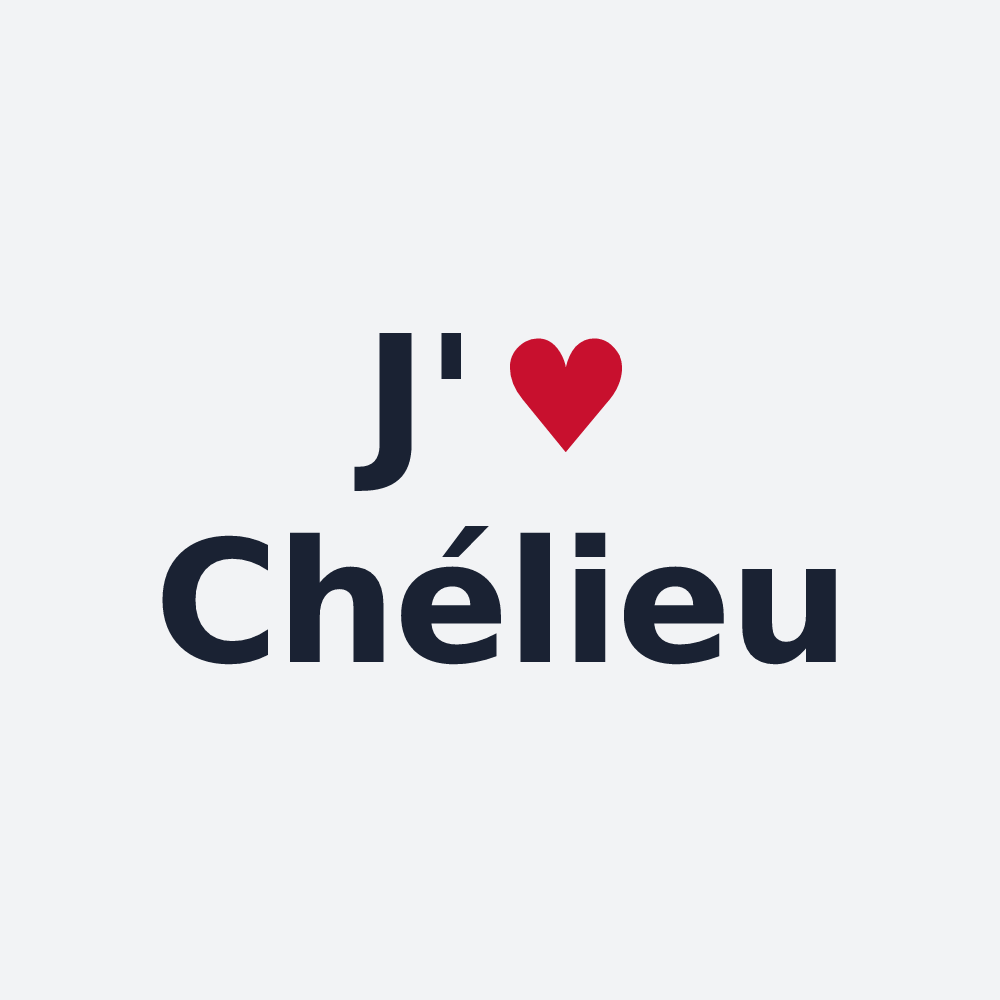 Poster personnalisé Chélieu — design J'aime Chélieu