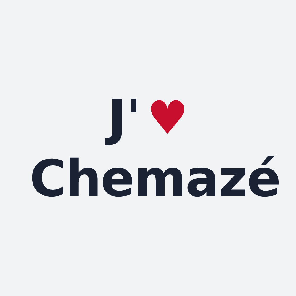 Poster personnalisé Chemazé — design J'aime Chemazé