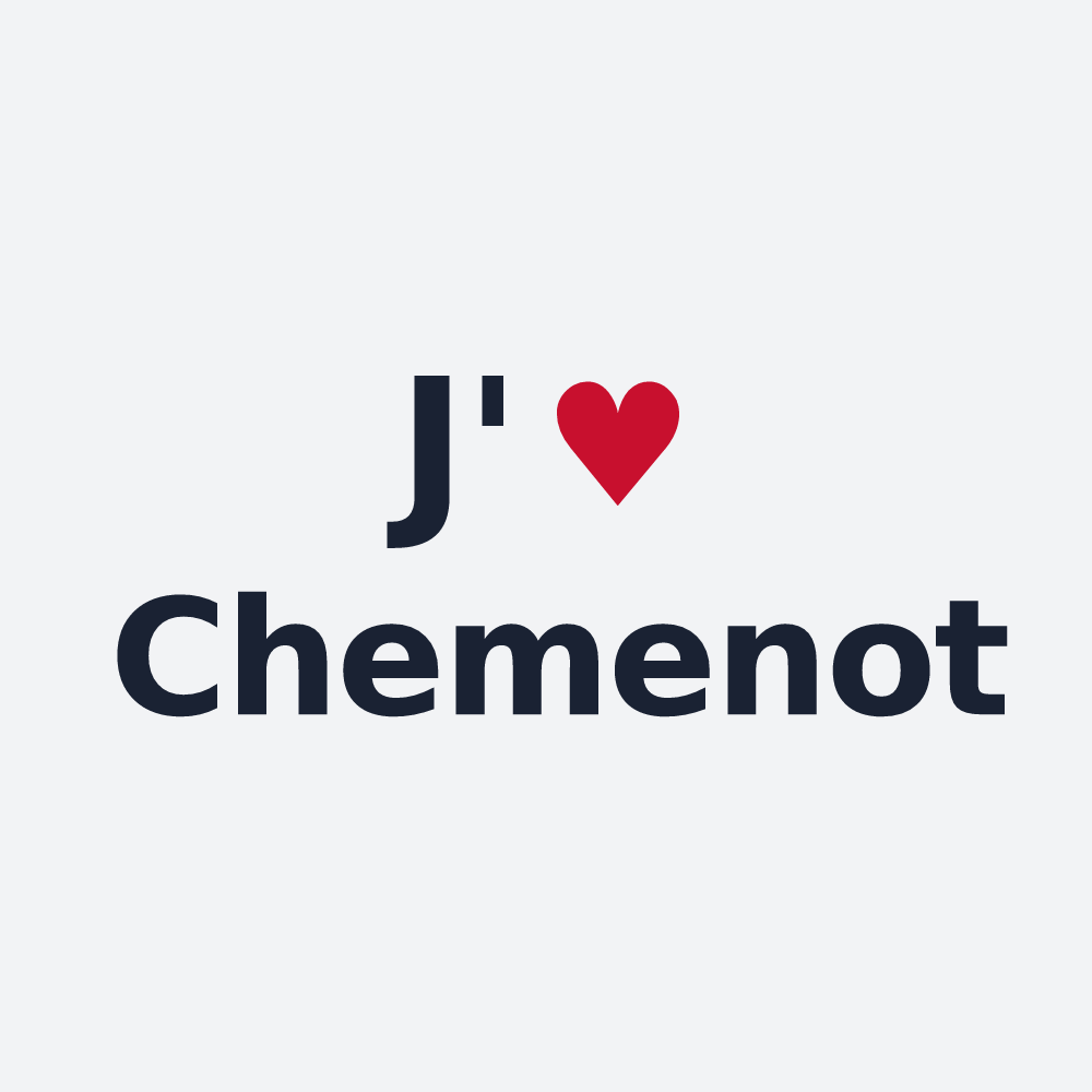 Poster personnalisé Chemenot — design J'aime Chemenot