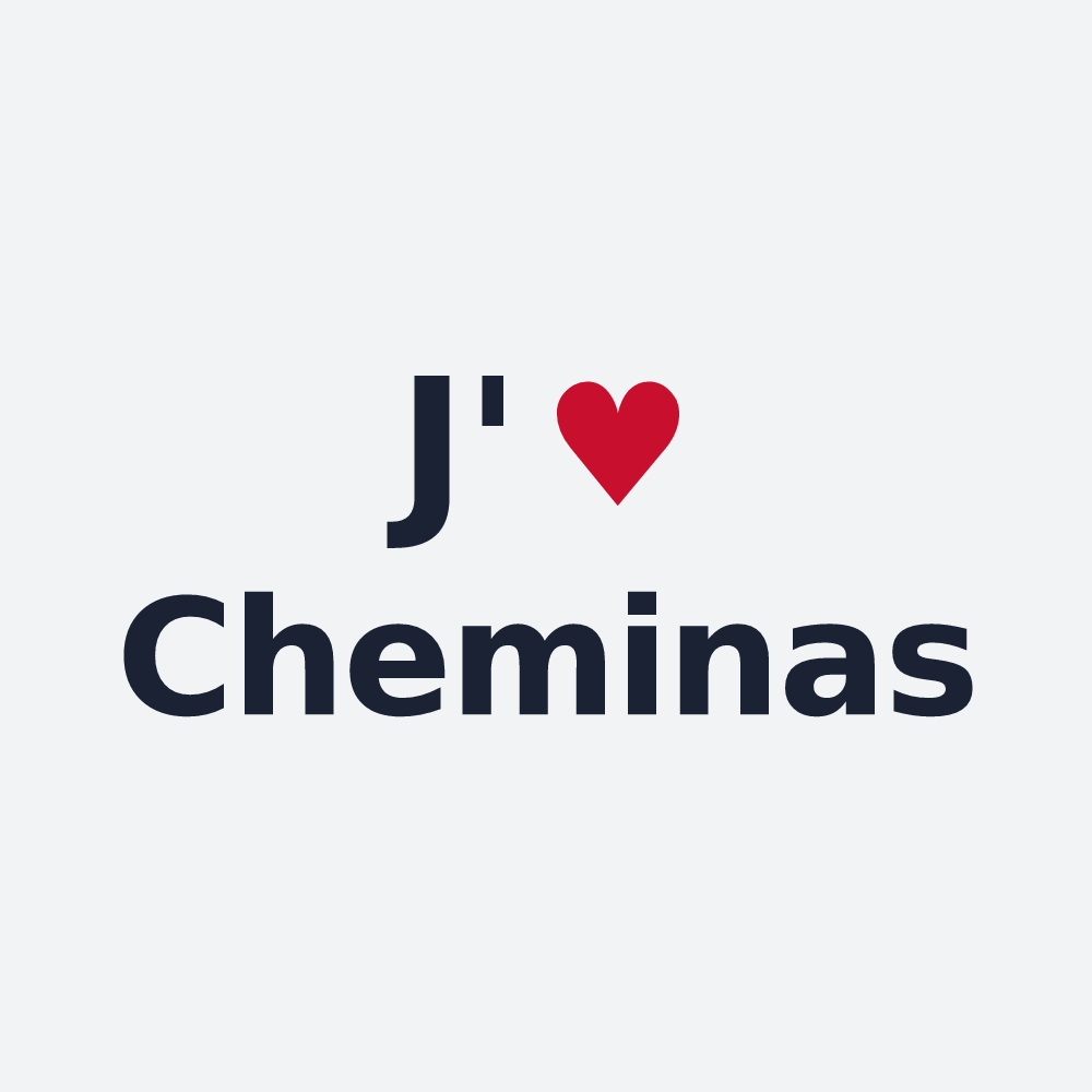 Poster personnalisé Cheminas — design J'aime Cheminas