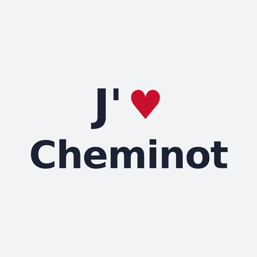 Poster personnalisé Cheminot — design J'aime Cheminot