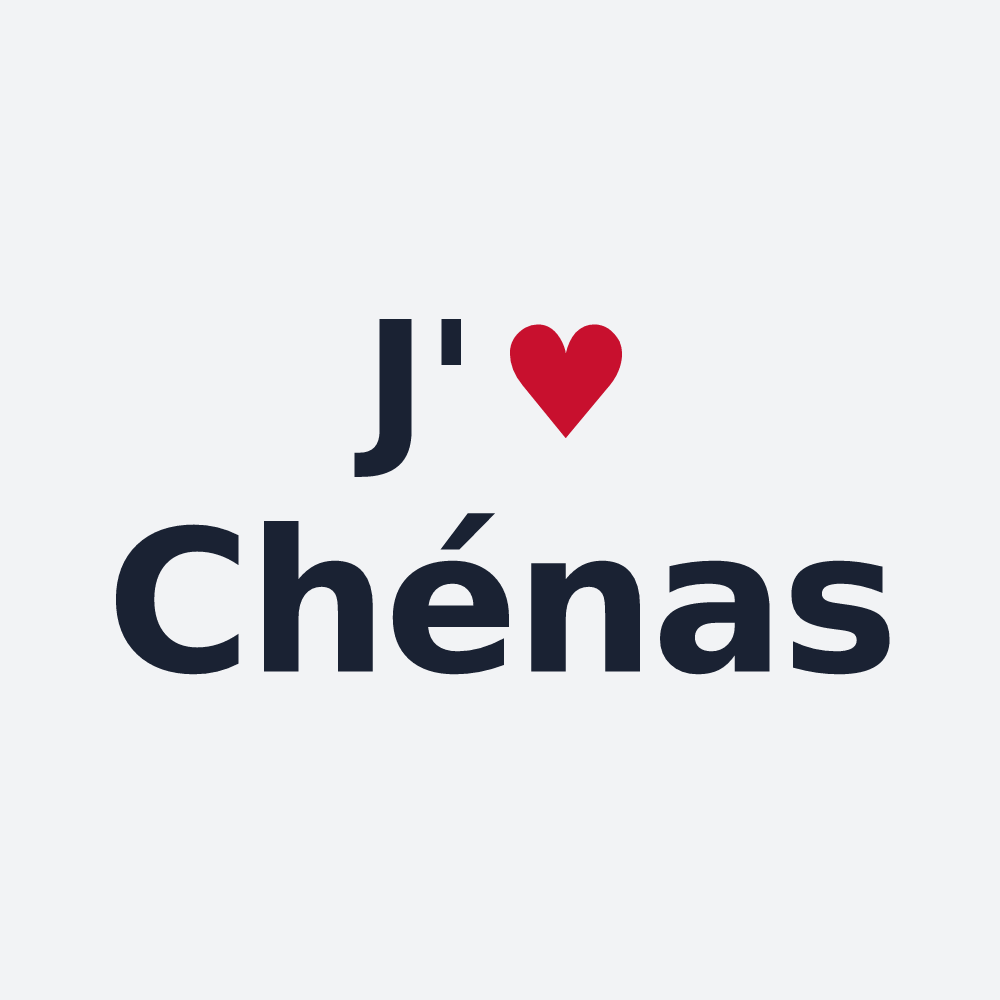 Poster personnalisé Chénas — design J'aime Chénas