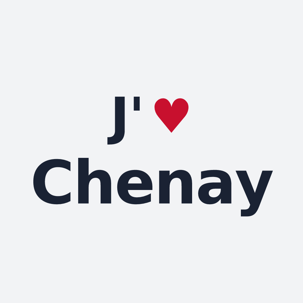 Poster personnalisé Chenay — design « J'aime Chenay » imprimé sur le poster