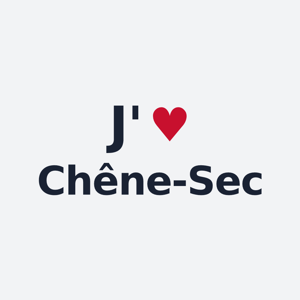 Poster personnalisé Chêne-Sec — design J'aime Chêne-Sec