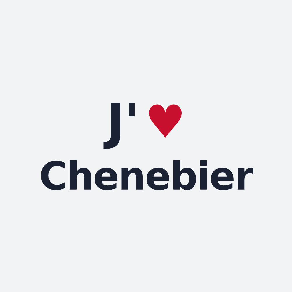 Poster personnalisé Chenebier — design « J'aime Chenebier » imprimé sur le poster