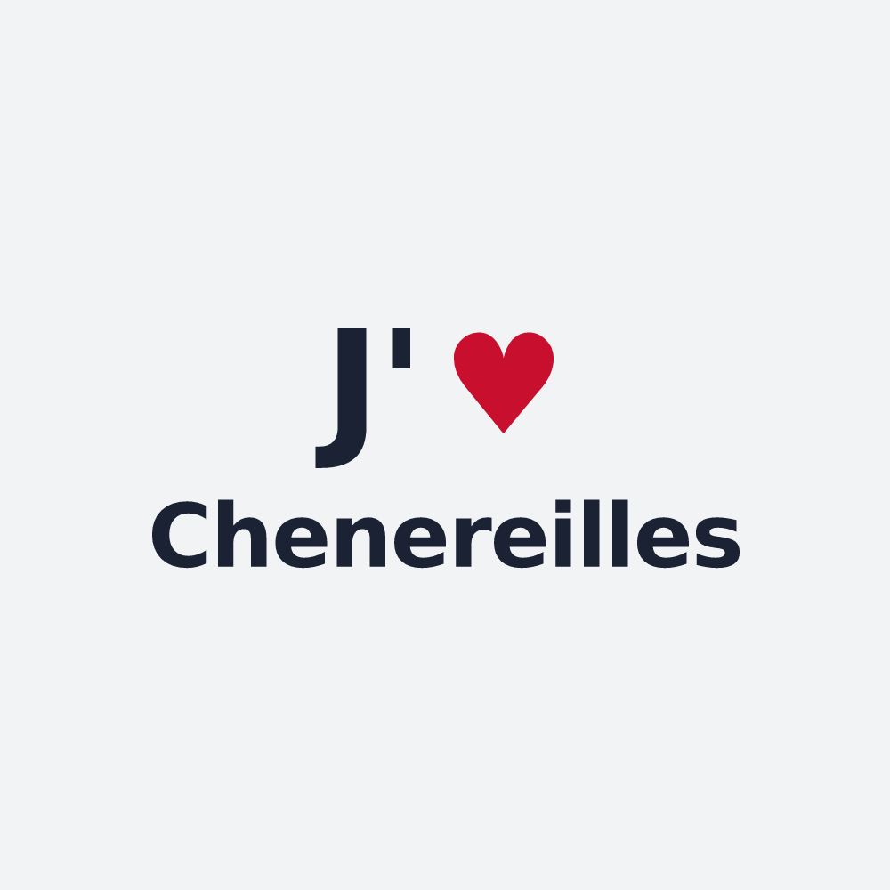Poster personnalisé Chenereilles — design « J'aime Chenereilles » imprimé sur le poster