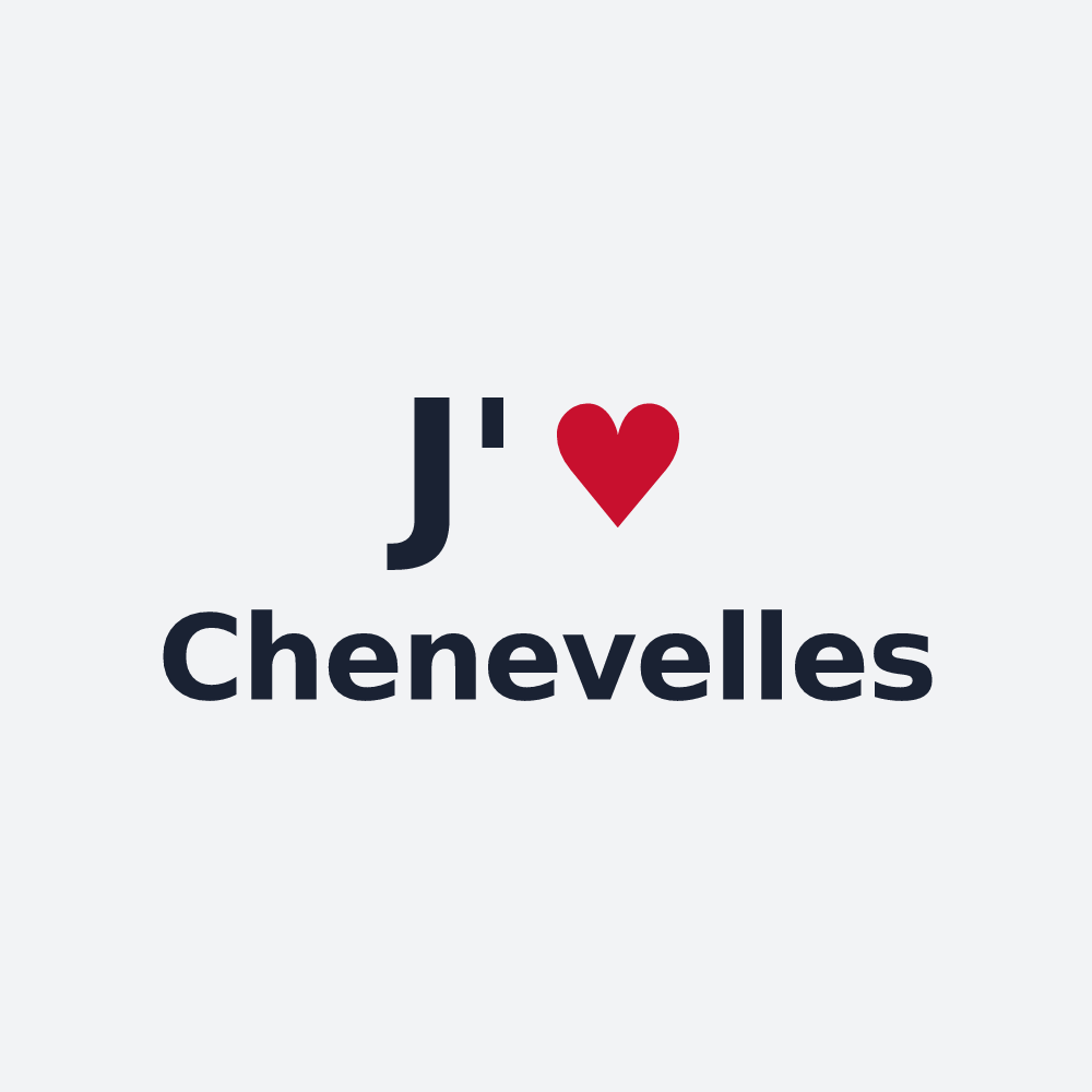 Poster personnalisé Chenevelles — design J'aime Chenevelles