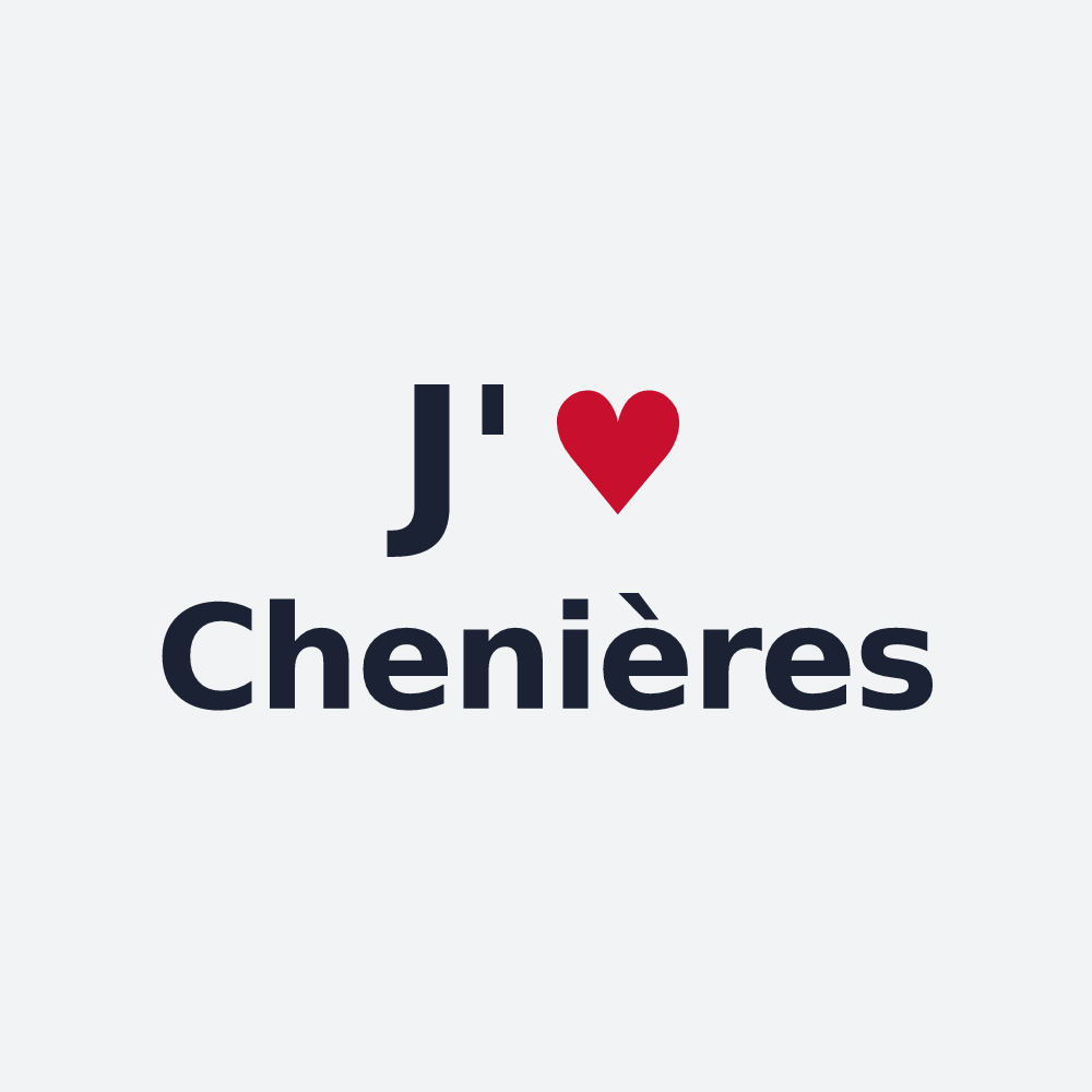 Poster personnalisé Chenières — design J'aime Chenières