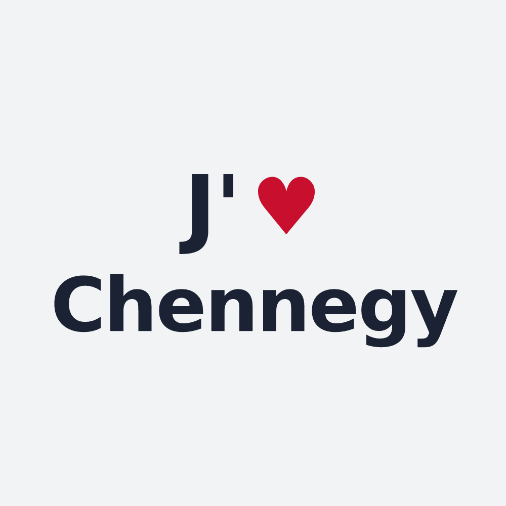 Poster personnalisé Chennegy — design J'aime Chennegy