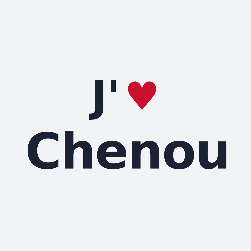 Poster personnalisé Chenou — design J'aime Chenou