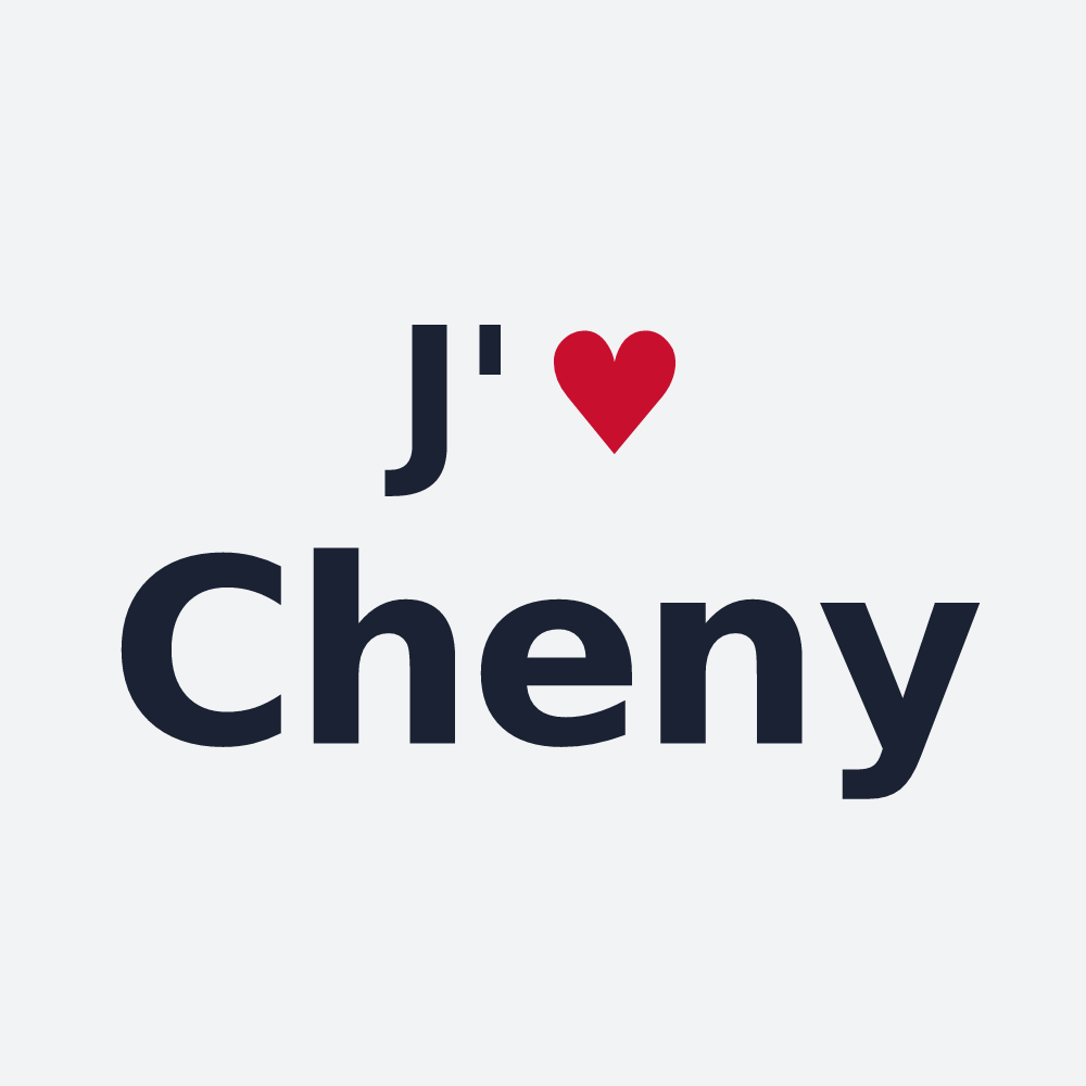 Poster personnalisé Cheny — design J'aime Cheny