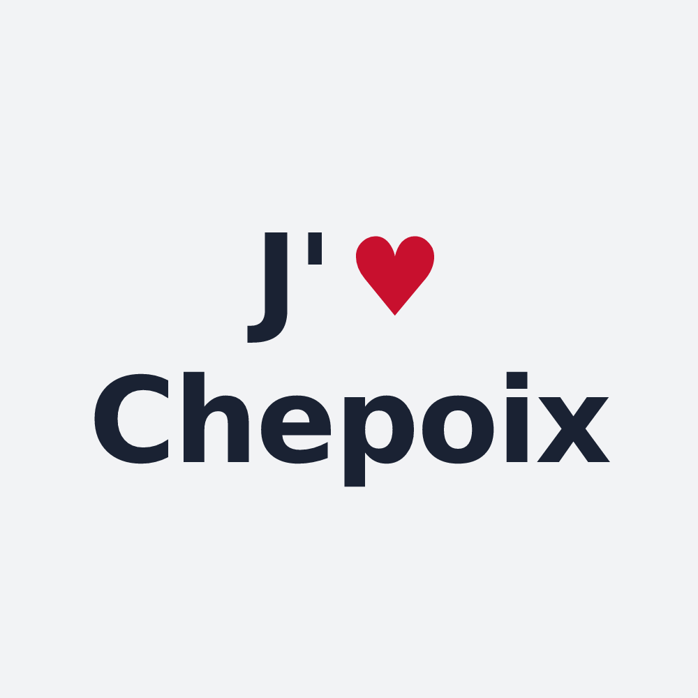 Poster personnalisé Chepoix — design J'aime Chepoix