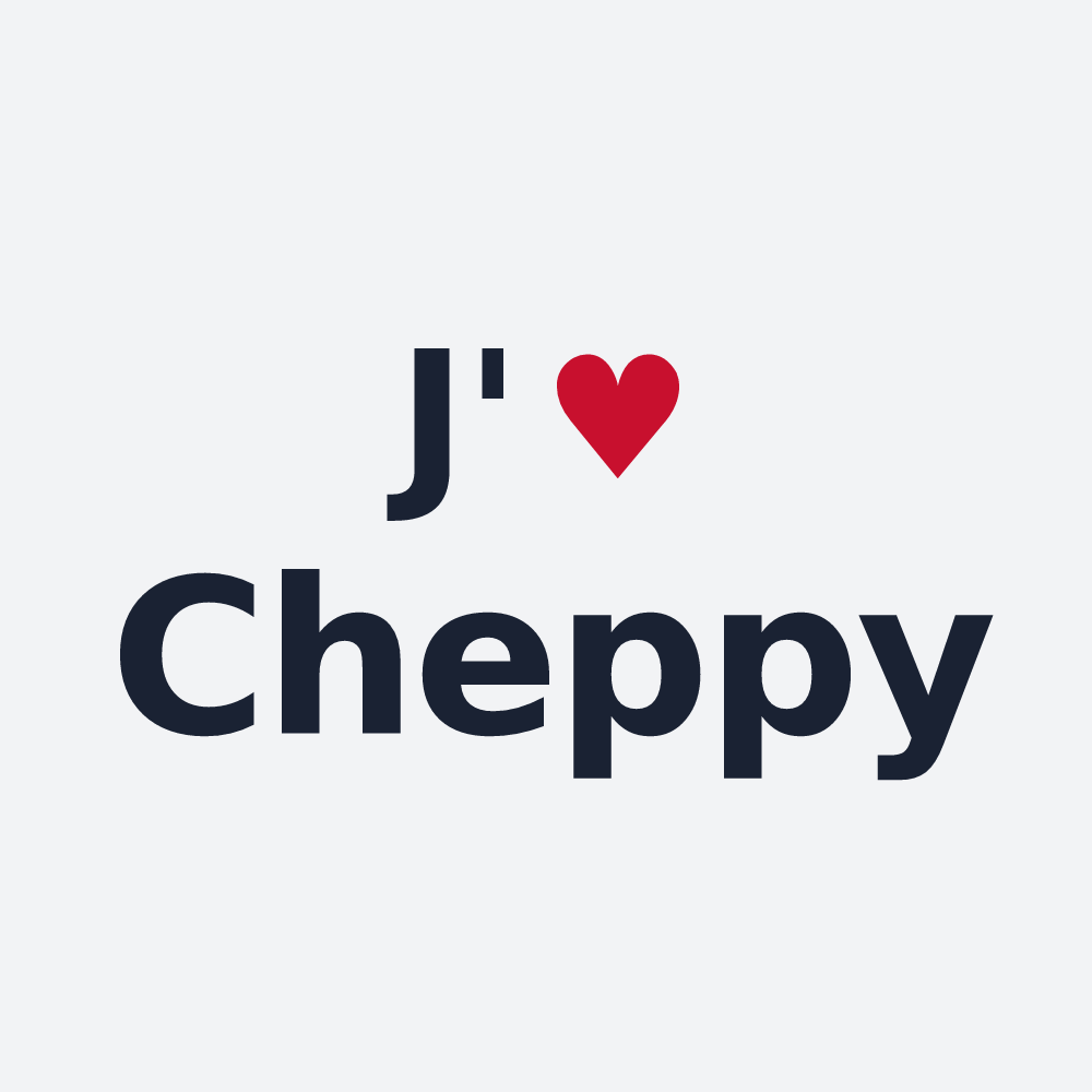 Poster personnalisé Cheppy — design J'aime Cheppy