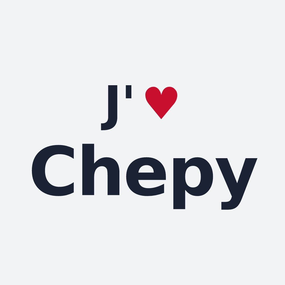 Poster personnalisé Chepy — design J'aime Chepy