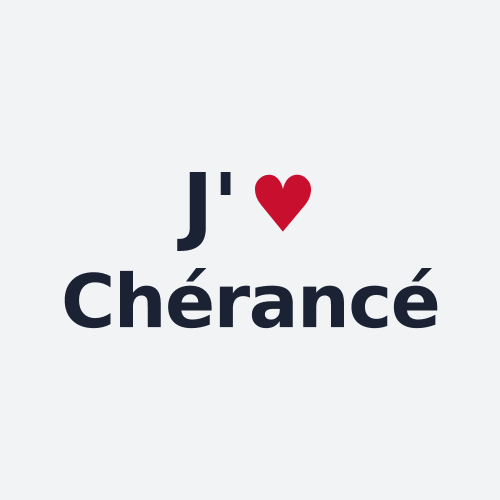 Poster personnalisé Chérancé — design J'aime Chérancé