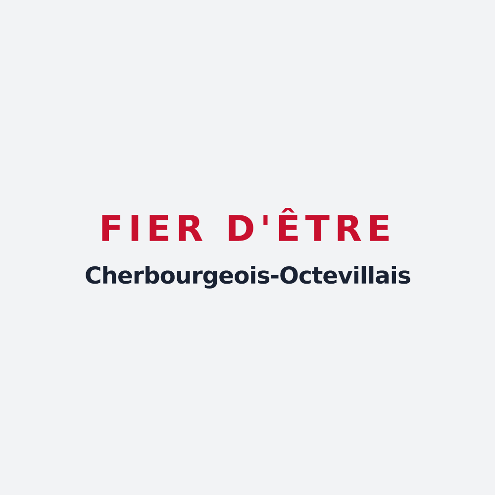 Poster « Fier d'être Cherbourgeois-Octevillais » — design pour Cherbourg-en-Cotentin
