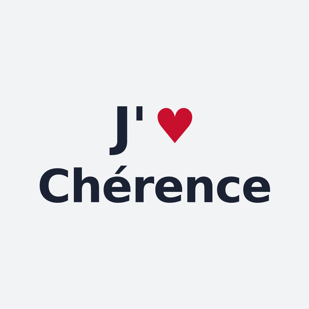 Poster personnalisé Chérence — design J'aime Chérence