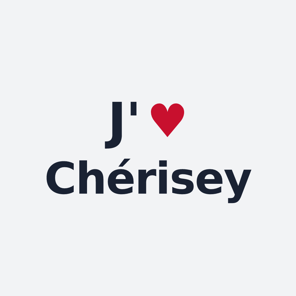 Poster personnalisé Chérisey — design J'aime Chérisey